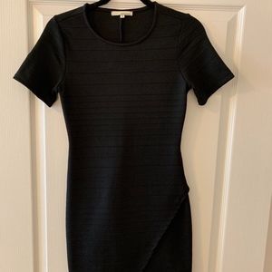 June & Hudson Black High-Neck Mini Dress